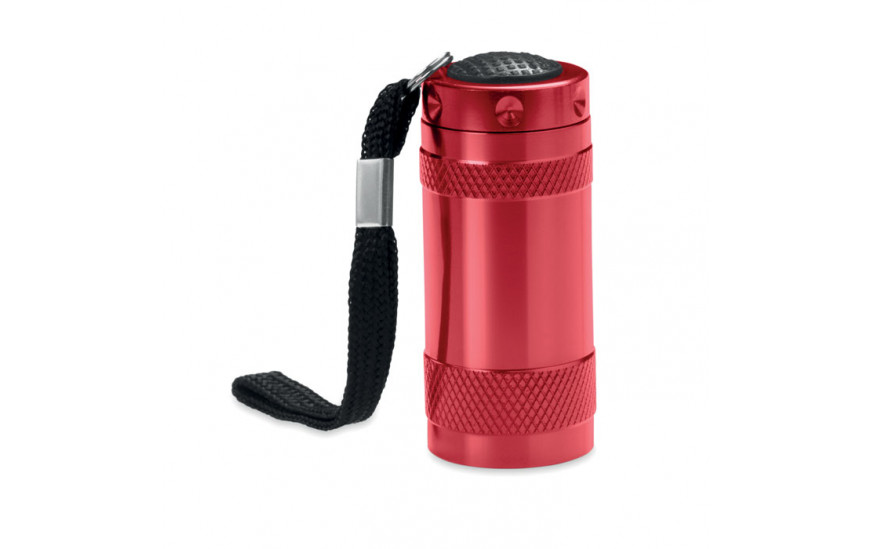 Linterna aluminio con cordón Texas rojo