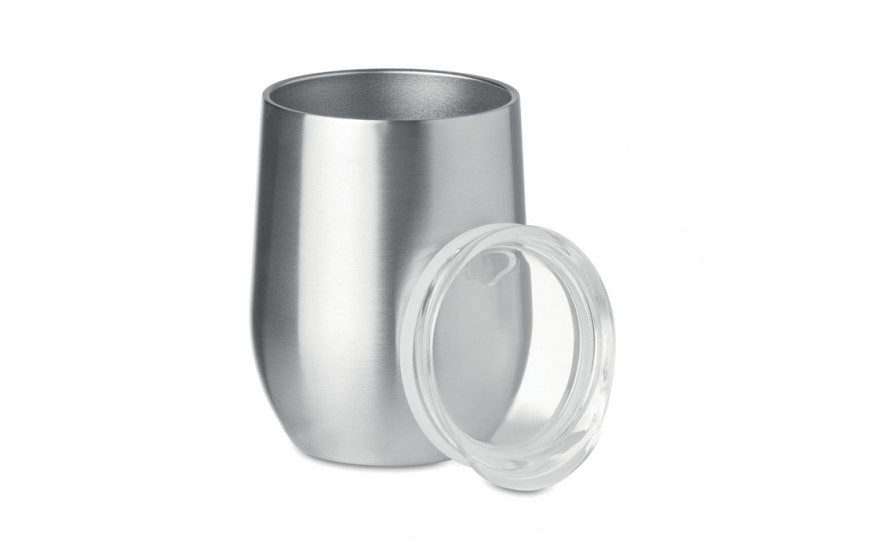 Vaso para vino de 350 ml Chin chin plata mate