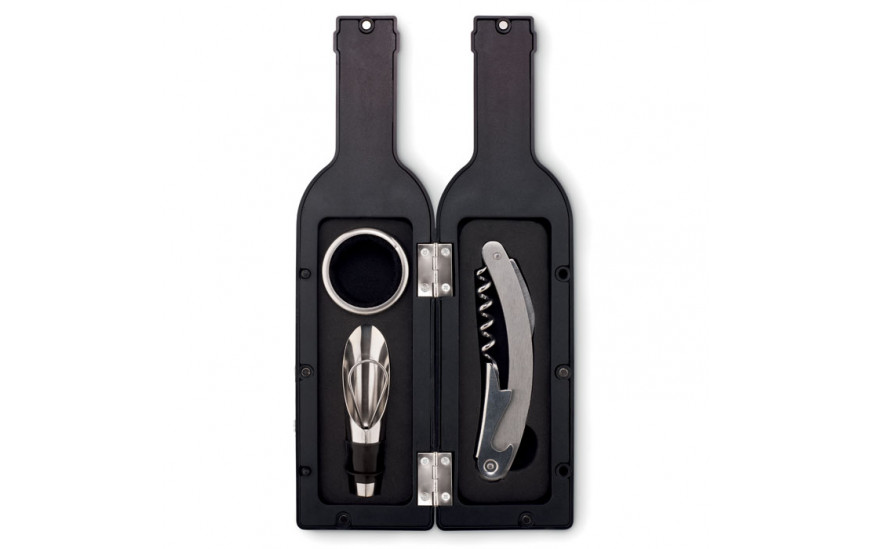 Set de vino botella Settie 	negro