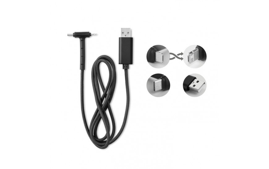 Cable de carga 3 en 1 Cable stand negro