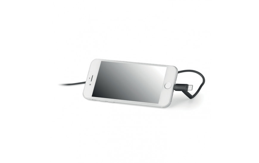 Cable de carga 3 en 1 Cable stand negro