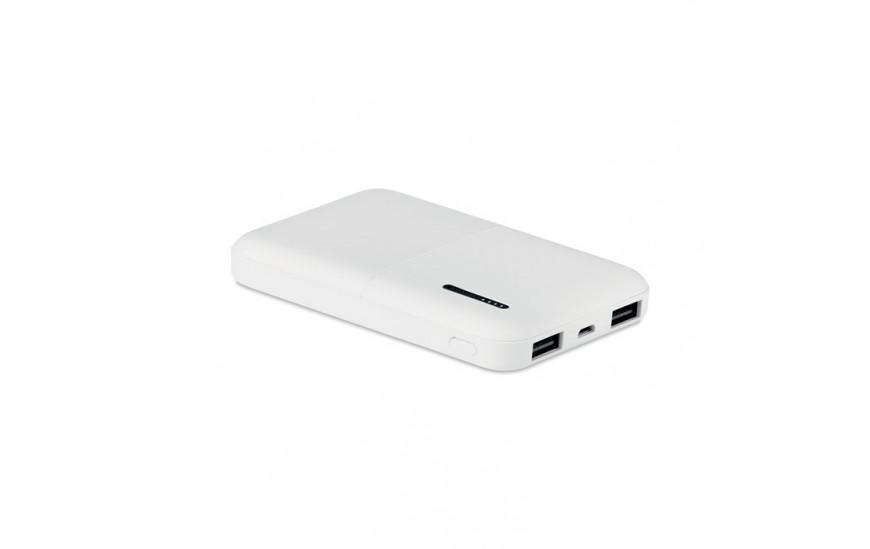 Power bank de 5.000 mAh en ABS Bimas power blanco