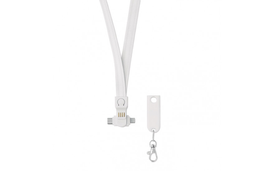 Cable lanyard 3  en 1 Cableyard blanco