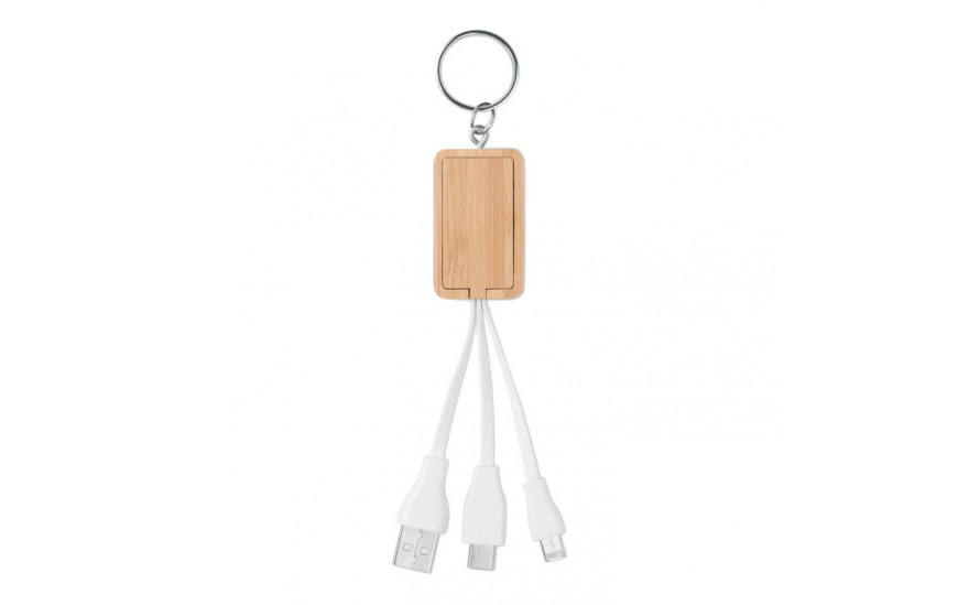 Llavero con carcasa de bambú Clauer madera