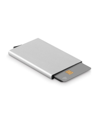 Tarjetero de aluminio RFID Securpush plata mate